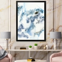 Дизајн Апстракт на облаци темно сина боја III 'модерен врамен уметнички принт