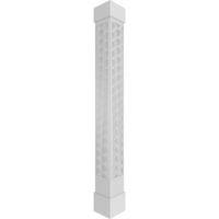 Ekena Millwork 8 W 10'H Craftsman Classic Square Non-Tapered Art Deco Fretwork Column W Стандарден капитал и стандардна база