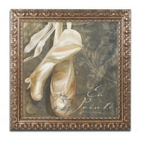 Трговска марка ликовна уметност Danse I Canvas Art by Color Bakery Gold Gold Gold Rame