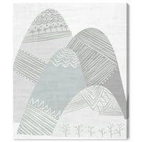 Винвуд студио за одмор и сезонски wallидни уметности платно печати „Скандинавски зимски декор на зимските ридови“ - сива, бела,