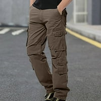Опуштени Панталони Товар Среден струк Со Мулти-Џеб Машки Патент Одговара На Цврсти Товарни Панталони Машки панталони