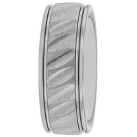 Mens Tantalum Notch Model Grooved Band Band