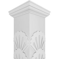 Ekena Millwork 10 W 10'H Craftsman Classic Square Non-Tapered Bondi Fretwork Column W Tuscan Capital & Tuscan Base