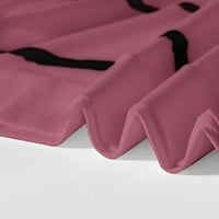 Женски врвови со долг ракав лента блуза лабава жени летни кошули на вратот на екипажот розово xl