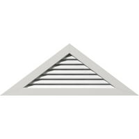 Ekena Millwork 76 W 3 4 H Триаголник Гејбл Вентилак Функционален, ПВЦ Гејбл отвор со 1 4 рамка за рамна трим