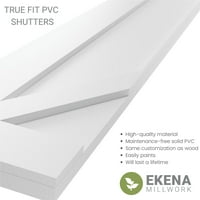 Ekena Millwork 12 W 50 H True Fit PVC San Carlos Mission Style Fixed Mount Sulters, црна