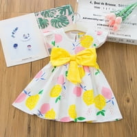 Бебешка облека за девојчиња Мали Деца Бебиња Девојчиња Со Ракави Со Ракави Цветен Печатен Фустан За Забава На Принцезата ЧМОРА