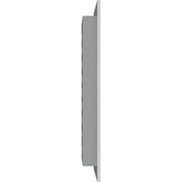 Ekena Millwork 12 W 22 H Правоаголник Гејбл Фунд Функционален, PVC Gable отвор со 1 4 рамка за рамна трим
