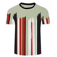 Маици за мажи мода мажи лето модна лесна 3Д дигитална ретро печатена маица со кратки ракави кошула врвот