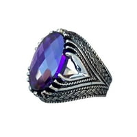 Фрески прстени Мода Елегантен Виолетова Камен Накит Прстен Накит Ангажиран Прстен За Жени И Мажи