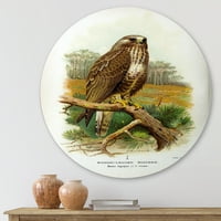 Дизајн на „Антички живот на птици“ Традиционална метална wallидна уметност во кругот - диск од 11