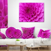 DesignArt Purple Flower со блиски ливчиња - Перница за цветно фрлање - 16x16
