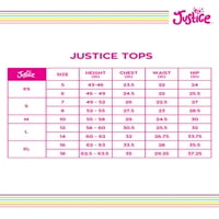 Justice Girls Sequin Sequin Pocket маица, големини 4- & Plus