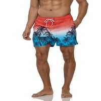 Капрезе Мажи Дното Проверете Печати Плажа Шорцеви Врвка Лето Кратки Панталони Боја Блок Плажа Облека Еластична Половината Мини
