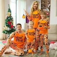 TKing Мода Семејство Појавување На Ноќта На Вештерките Пижами Во Собата, Симпатична Лента Графички Празник Облека За Спиење
