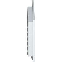 Ekena Millwork 18 W 34 H врв на врвот на теренот за проветрување: Функционален, PVC Gable Vent W 1 4 рамка за рамна трим