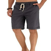 Пајл Мажи Со Еднобојна Класична Фит Летни Кратки Панталони Секојдневен Тренинг Облека За Плажа Празнични Мини Панталони Шорцеви На Плажа