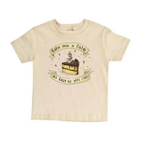 Мали Девојки Маица Блузи Летен Роденден Облечен Во Нови Млади Кратки Ракави Симпатична Торта Шема Чиста Памучна Облека