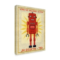 Трговска марка ликовна уметност „Тед Бо Арт Робот“ платно уметност од Wон В. Голден