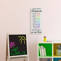 Инспиративни типови на студенти на студенти, секојдневно знак на училница, Canvas wallидна уметност дизајн од Дафне Полсели,