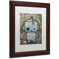 Трговска марка ликовна уметност „Weebot-yecream“ платно уметност од Крег Снодграс, бел мат, дрвена рамка