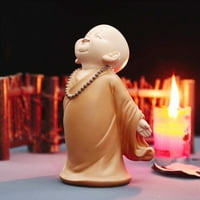 Малиот Монах Фигурина Мини Монах Статуа Симпатична Статуа Буда Монах Симпатична Бебе Малку Монашка Декорација Креативен Мал
