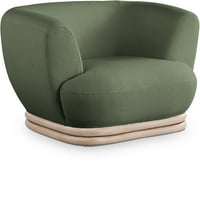 Меридијански мебел Киптон зелена столица за ткаенини