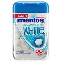 Ментос секогаш бела пиперминтска гума за џвакање, шише