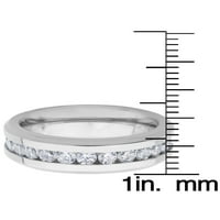 Крајбрежен накит полиран кубни цирконија вечноста титаниум прстен