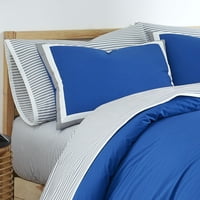 Marte Clean Af Cotton Comforter сет со антимикробна технологија Silverbac, Blue, Twin Twin XL