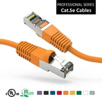 7ft Cat5E Заштитени Етернет Мрежа Подигната Кабел Портокал, Пакет