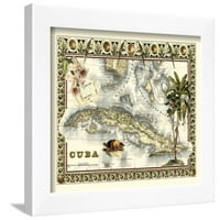 Тропска Карта На Куба, Врамена Уметност Печатење Ѕид Уметност Од Визија Студио Продадени од Art.Com