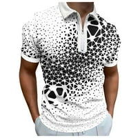 IOPQO Поло кошули за мажи машка дигитална 3Д -постери за печатење на плажа за одмор на плажа со кратки ракави кошула маички