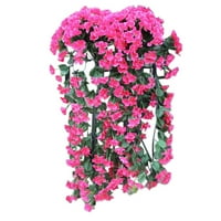 Расчистување Виси Цвеќиња Вештачки Виолетова Цвет Ѕид Вистерија Кошница Виси Венец Цвеќиња Лажни Свила Орхидеи