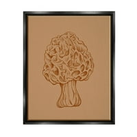 Студената индустрија Органска печурка Детална студија графичка уметност џет црно лебдечки платно печатено wallид уметност, дизајн