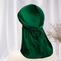 Ruhuadgb Headscarf капа хип хоп цврста боја еластична преголема облека за облека за глава додаток со кадифени жени мажи со долга