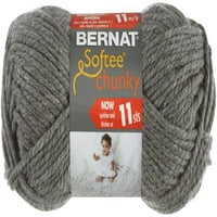 Bernat Softee Chunky Yarn 24 Pk-True Grey