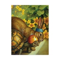 Трговска марка ликовна уметност „Tortoise and Hare“ платно уметност од Ден Крег
