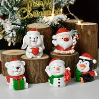 Ксинхуадш Среќна Нова Година Божиќен Украс САМ Божиќен Подарок Снешко Новогодишна Елка Животински Приврзок Кукла Виси Декорација
