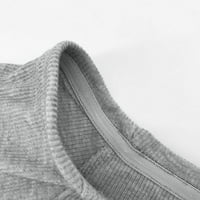Женски Џемпер-Пуловер Секси Тенок Плетени Врвови Долги Ракави Слободно Време Врвот Солидна V Вратот Блузи Сива