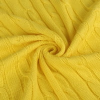 Единствени поволни цени памучен кабел плетен кревет ќебе жолто 60 78