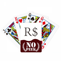 Валутен симбол бразилски вистински peek peek покер за играње картичка приватна игра