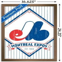 Монтреал Експос-Ретро Логото Ѕид Постер, 14.725 22.375