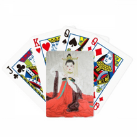 Класична Убавина Кинески Стил Акварел Покер Играње Магија Картичка Забава Игра На Табла