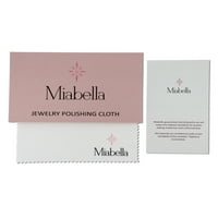 Miabella Women 1- CT создаде бел сафир и дијамант 10kt розово злато 2 парчиња свадбени прстени