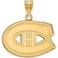 Логорт 10к жолто злато NHL лого -лого Монтреал Канадиенс Среден приврзок