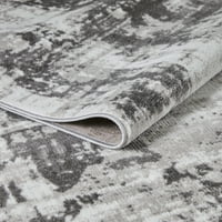 LOMAKNOTI RHANE VEARALI 9 '12' сива апстрактна килим во затворен простор