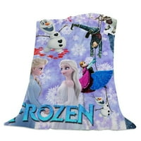 Цртани филмови замрзнати девојки фрлаат ќебе дневна соба автомобил спална соба топло ќебиња климатизација на ќебени обожаватели