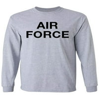 Винтиџ Маица Со Долги Ракави На Американските Воздухопловни Сили во сива боја