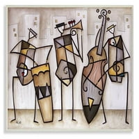 Музички трио на „Ступел индустрии“ апстрактна модерна сликарска wallидна плакета од Ерик Вог